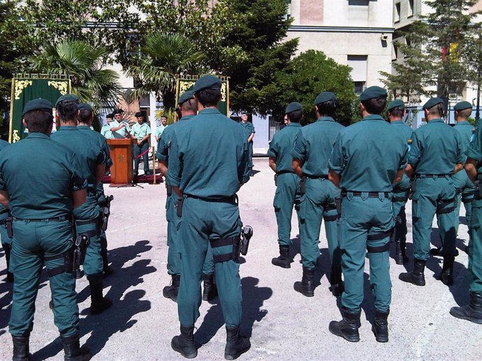 Guardias Civiles tras volver de Haití