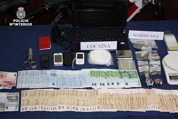 Imagen del material incautado.