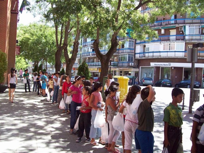 Niños palestinos del programa Vacaciones en Paz