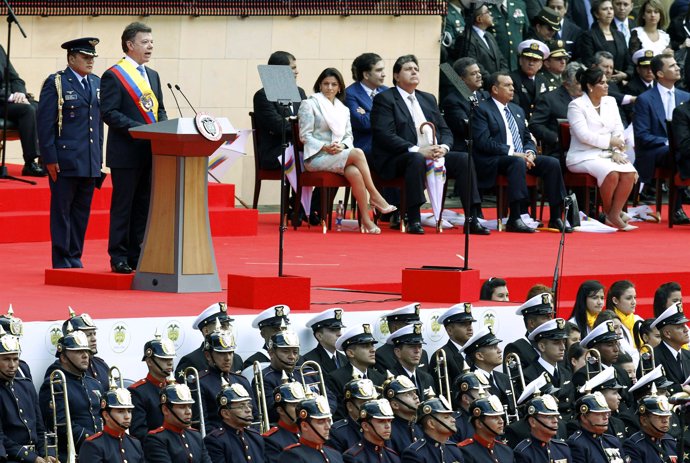 Investidura de Santos presidente de Colombia