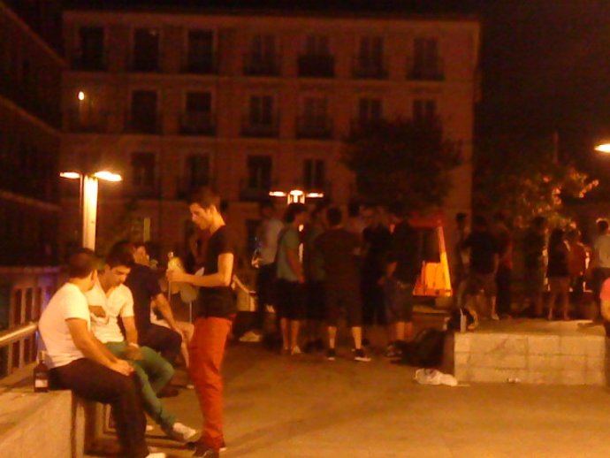 La plaza de Santo Domingo, el jueves pasado