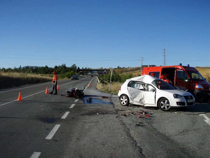 Imagen del accidente en Esquíroz.