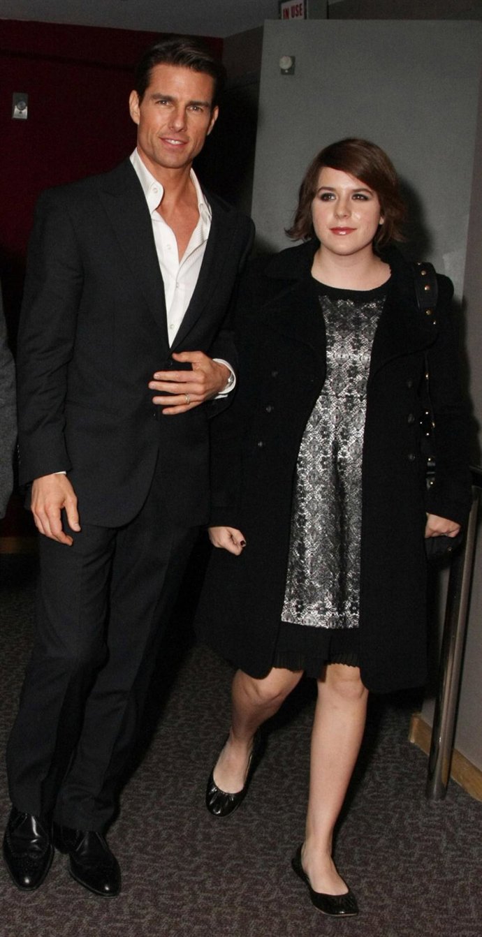 El actor Tom Cruise y su hija adoptiva, Isabella 