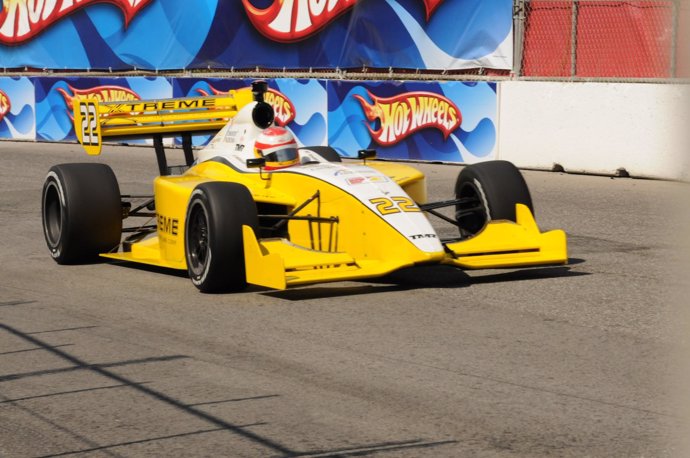 Adrián Campos durante la prueba de las 'Indy Light Series' disputada en Ohio.