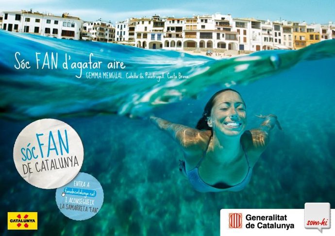 Cartel de la campaña Fan de Catalunya de la Generalitat