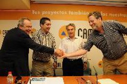 De izda. a dcha: Agustín Guillén, vicealcalde de Cartagena; Pedro Alberto Cruz, 