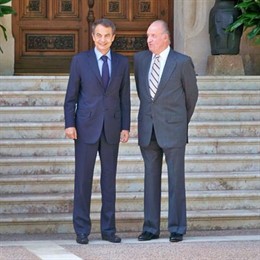 Zapatero y el Rey en Marivent, Palma