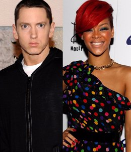 Montaje del rapero Eminem y la cantante Rihanna 