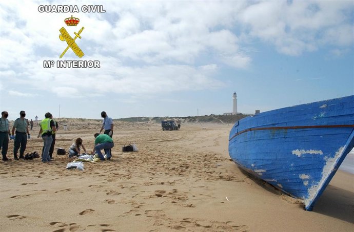 Imagen de la patera naufragada