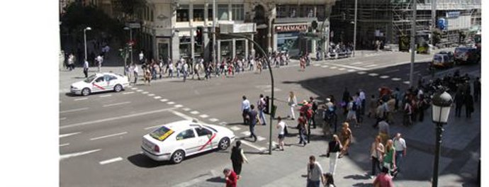 Recreación de cómo quedará el paso de cebra entre Fuencarral y Montera tras su a