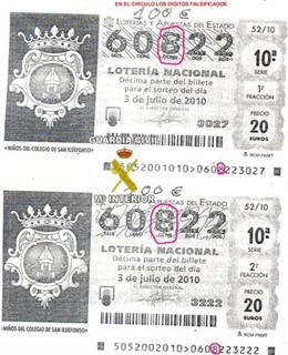 Billetes falsificados
