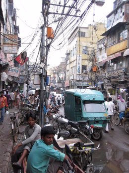 Ciudad de Leh, afectada por inundaciones en India