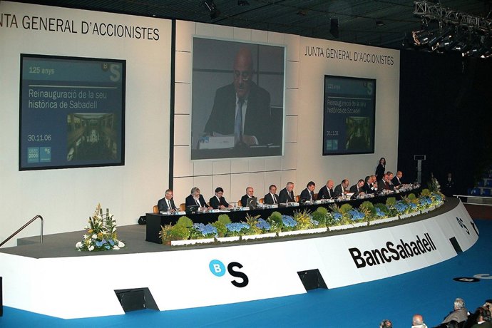 Junta de accionistas del Banco Sabadell