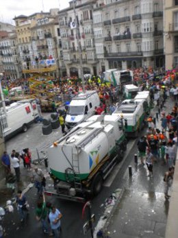 Trabajos de limpieza.