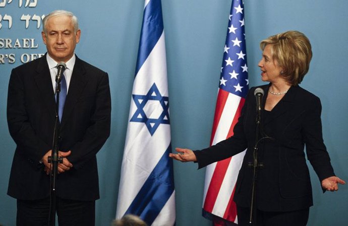 Hillary Clinton y Benjamin Netanyahu