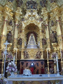Imagen del altar en el Santuario