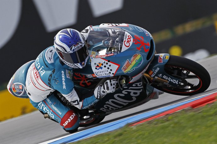 Nico Terol durante la sesión de entrenamientos libres del Gran Premio de la Repú