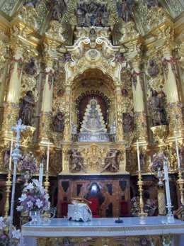 Imagen del altar en el Santuario