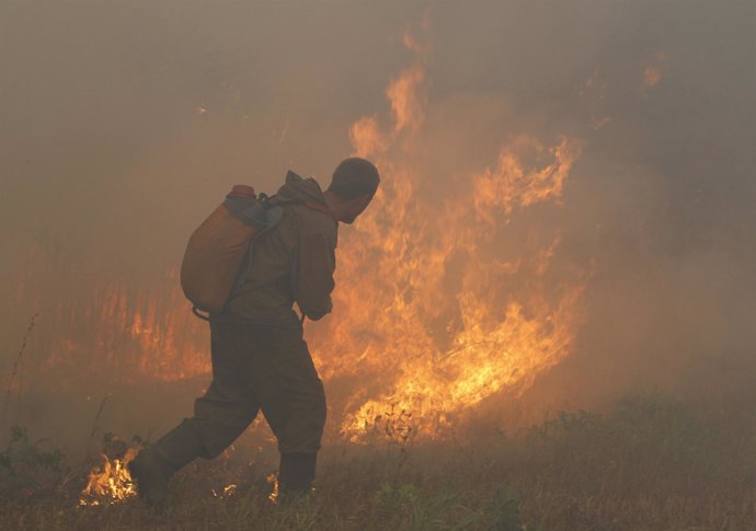 Incendio forestal en Rusia