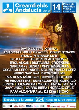 Cartel del Creamfields Andalucía 2010