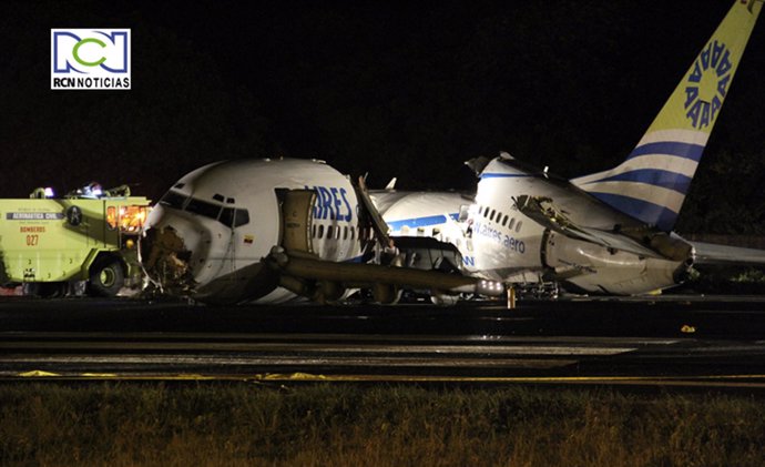 Fallece una pasajera de un avión en un accidente en Colombia