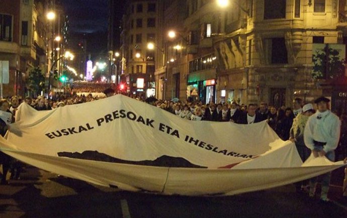 Manifestación en Bilbao contra la dispersión de los presos