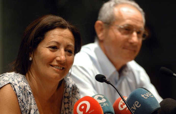 Maritina Hernández y Cristóbal Aguado durante la rueda de prensa.