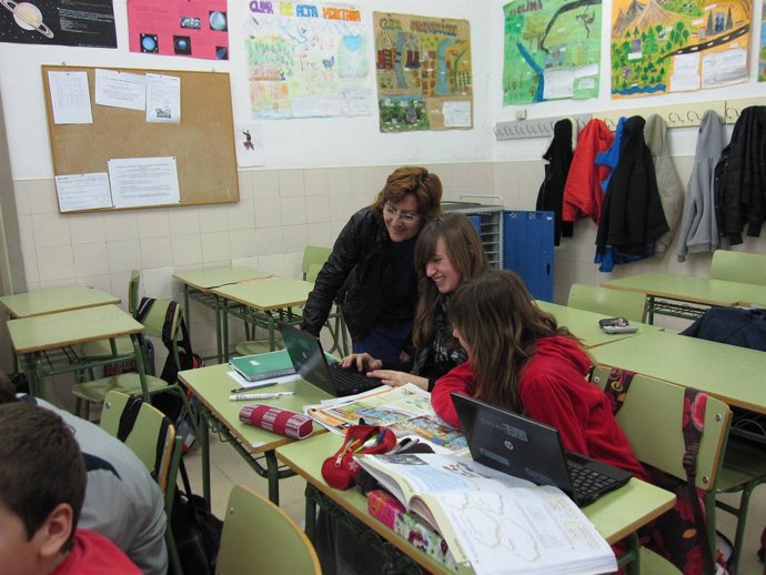 María Victoria Broto en uno de los centros del programa Escuela 2.0