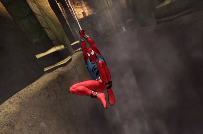 Spiderman como la araña escarlata