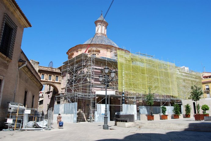 Imagen de la restauración de la Basílica de Valencia.