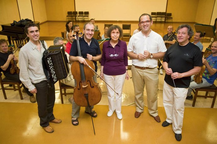 Sofia Gubaidulina en la sede de la OSE.