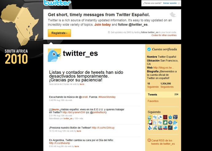 Mensaje en @twitter_es.