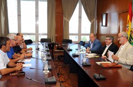 El comité de empresa del Ayuntamiento de La Línea (Cádiz) en una reciente reunió