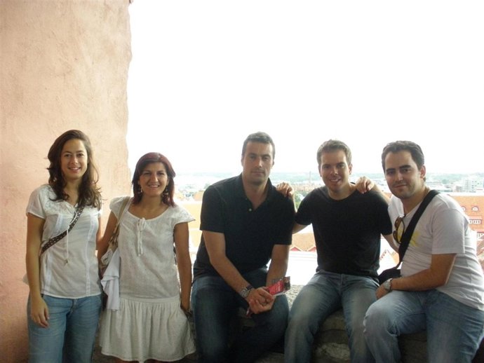 Miemrbos de la delegación extremeña en Estonia