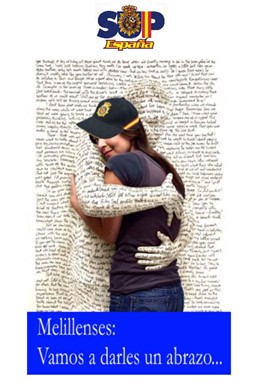 carteles de apoyo a policías de Melilla