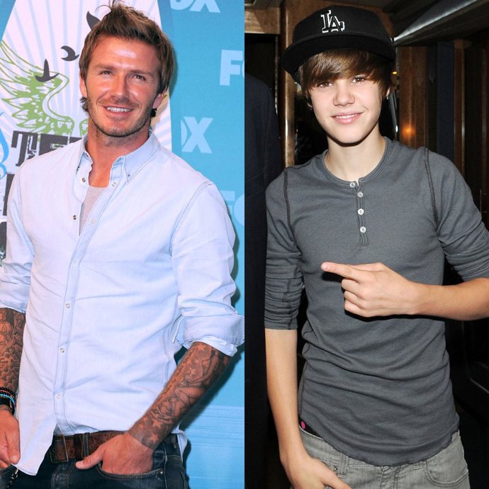 David Beckham y Justin Bieber