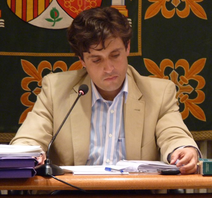 Daniel Pérez durante un Pleno del Ayuntamiento