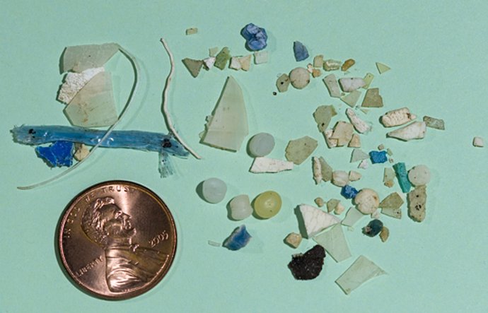 Restos plásticos recogidos en el océano