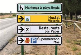 Imagen de las nuevas señales en Matalascañas