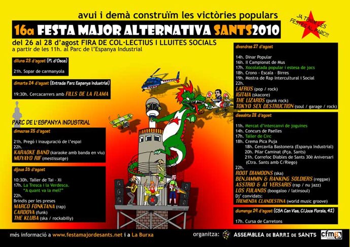 Cartel de la Fiesta Mayor Alternativa de Sants