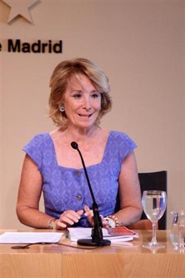 La presidenta de la Comunidad de Madrid, Esperanza Aguirre