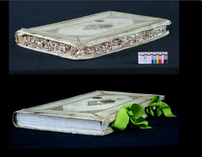 En la imagen se aprecia el estado del atlas antes y después de la restauración