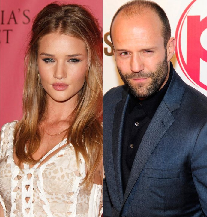 Montaje de Rosie Huntington y Jason Statham