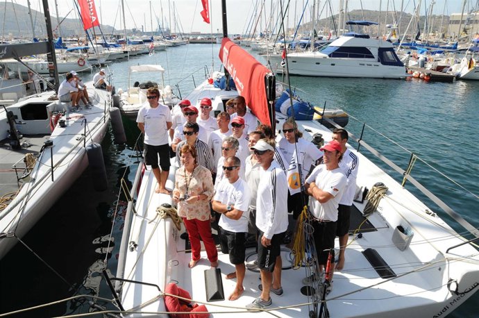 La alcaldesa de Cartagena, Pilar Barreiro; el consejero de Cultura, Turismo y De
