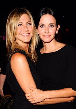 Las actrices Jennifer Aniston y Courteney Cox