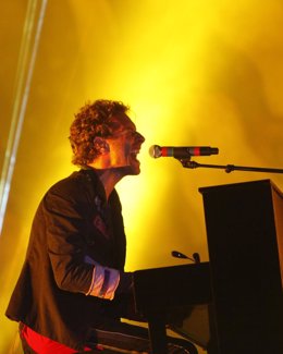 Chris Martin de la banda británica Coldplay