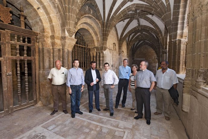 Corpas visita los trabajos de restauración del Monasterio de Fitero.