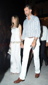 La Familia Real española, sin el Rey, unida en la recepción de Nicolás de Grecia 