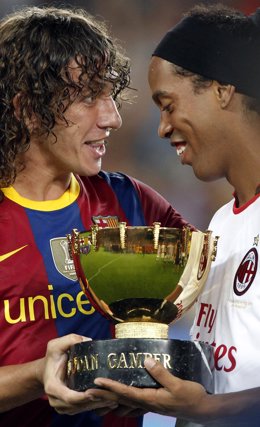 Puyol y Ronaldinho