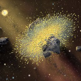 Recurso artístico de un asteroide